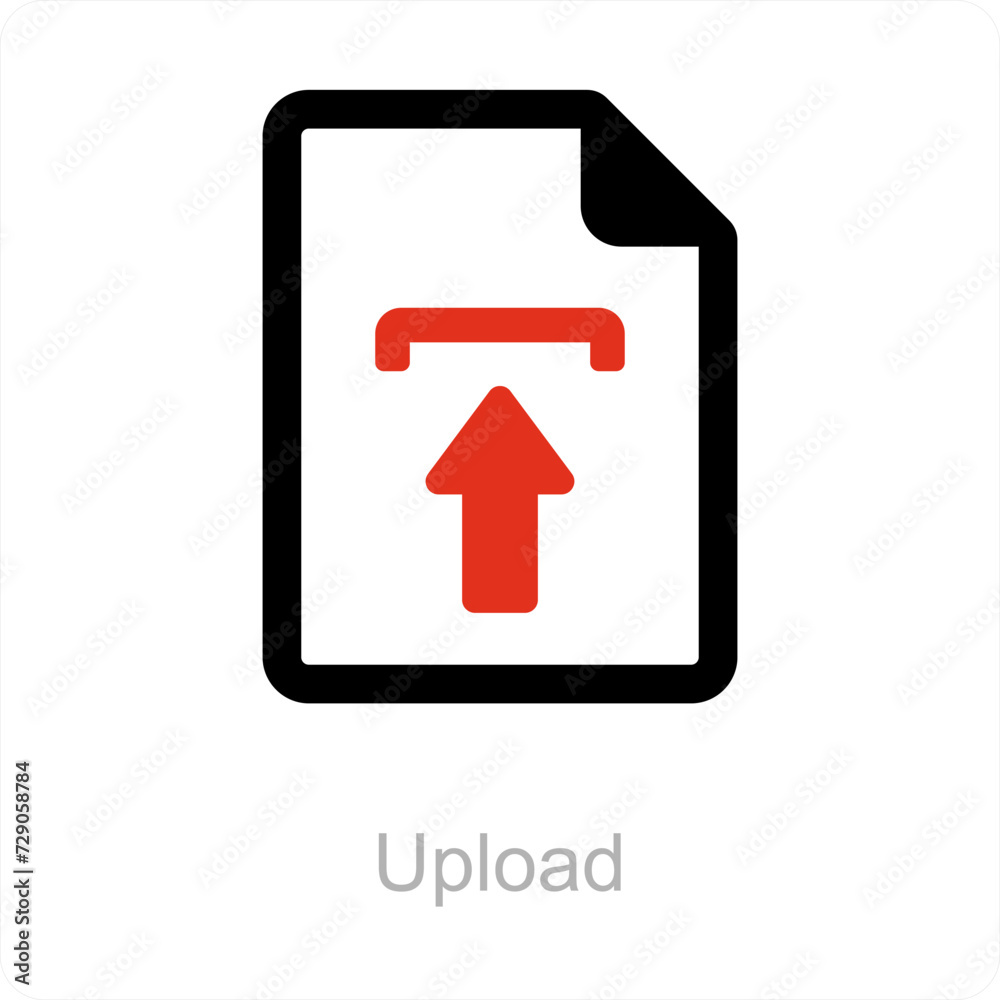 upload and document icon concept upload and document icon concept