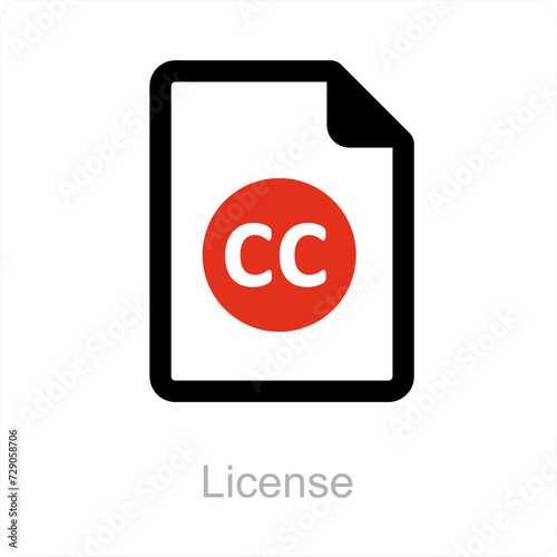 license and file icon concept