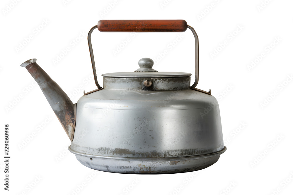 Old metal kettle PNG