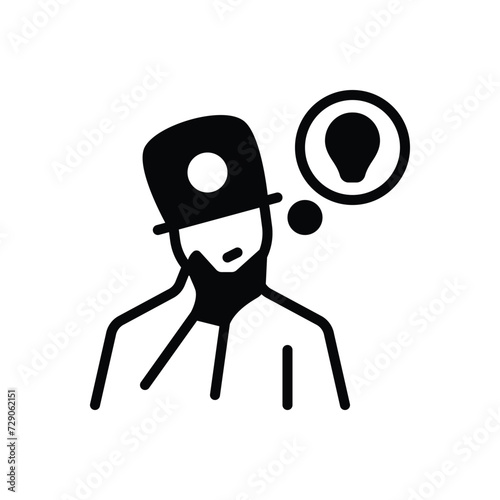 Black solid icon for wondering