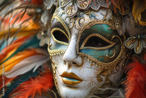 Venetian carnival mask close-up