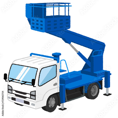高所作業車のイラスト