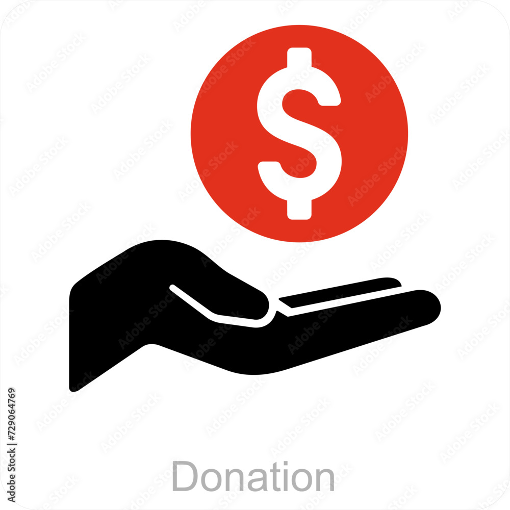 Donation and icon concept Donation and icon concept
