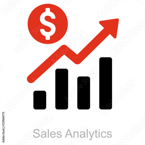 Growth Analysis and financial icon concept