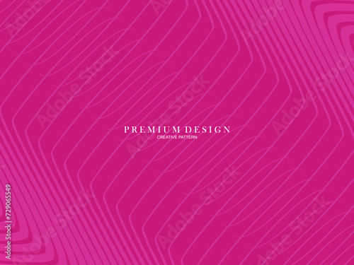 Vector illustration of bright color abstract pattern background with line gradient texture for minimal dynamic cover design. Pink plaque poster template. Luxurious background with line patterns with a