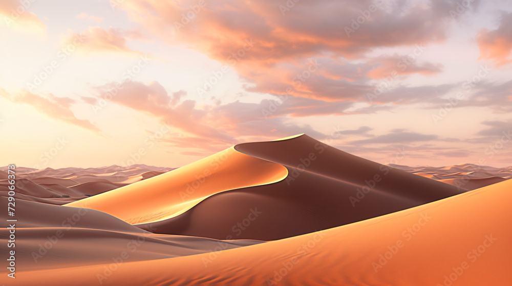 Sand dunes in the desert