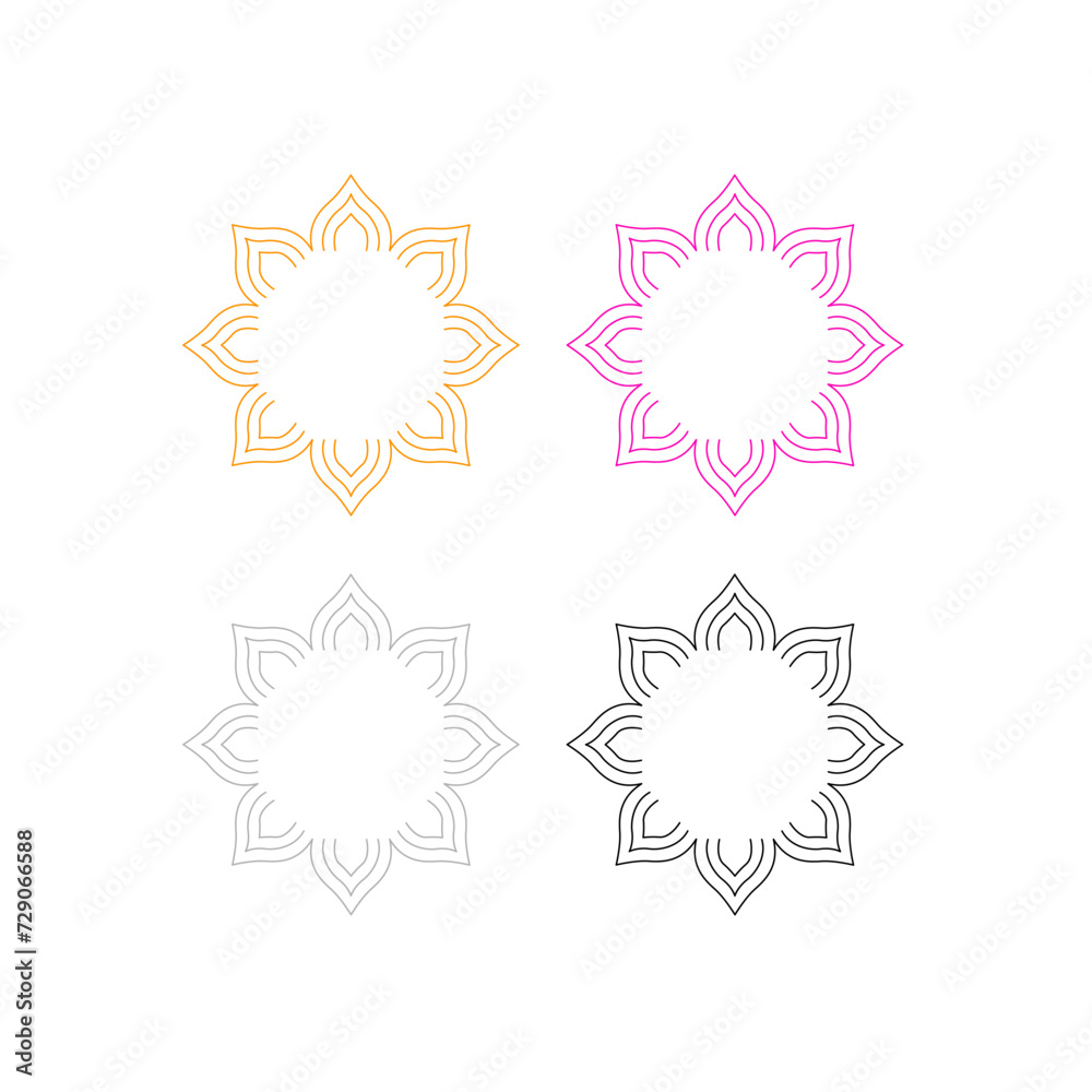 Luxury Ayurveda Wellness Spa Sign Symbol Logo isolated on white Luxury Ayurveda Wellness Spa Sign Symbol Logo isolated on white