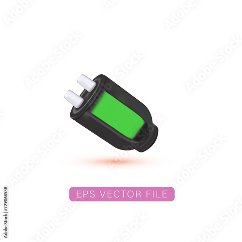 Biomass Energy 3d icon illustration