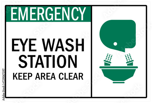 Eye wash station sign