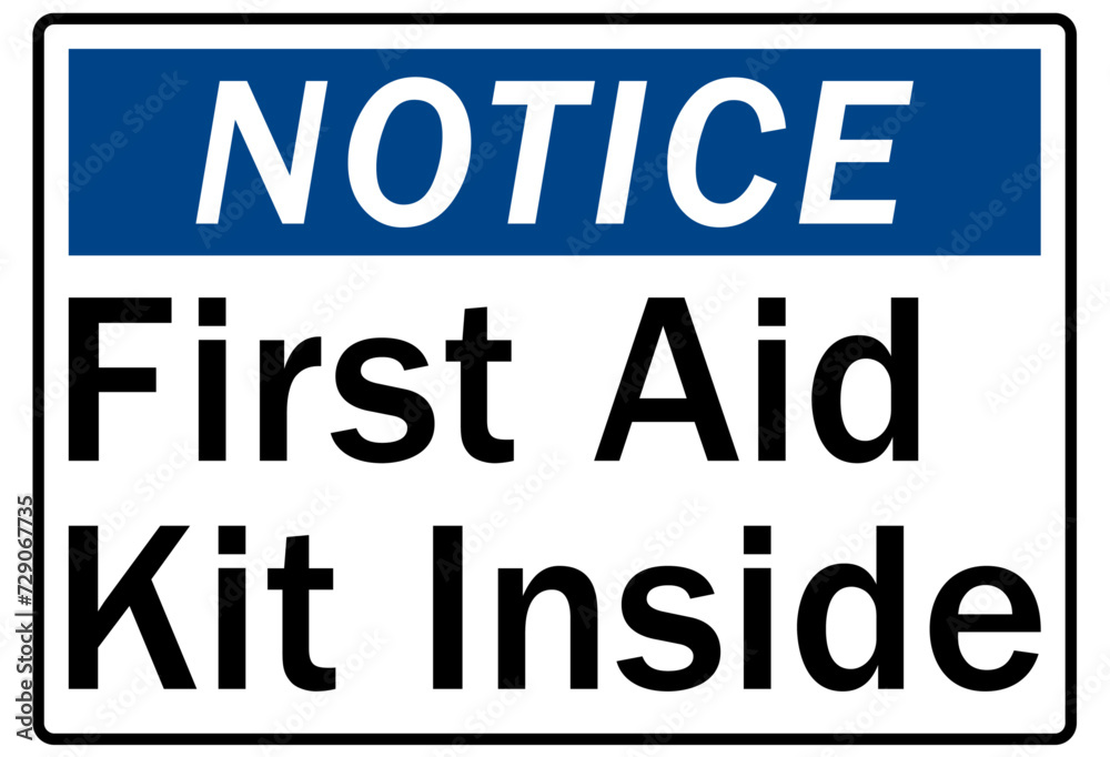 Fototapeta premium First aid kit sign