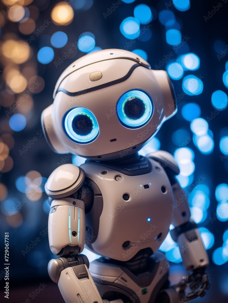 Hyper-Realistic Modern Cute Robot Character Design - made with Generative AI Hyper-Realistic Modern Cute Robot Character Design - made with Generative AI