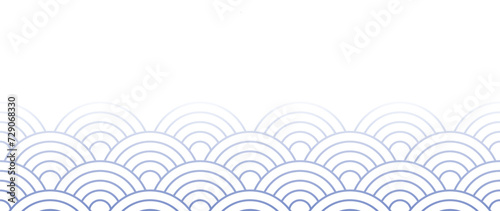 Japanese purple wave background vector. Wallpaper design with purple and white seamless ocean wave pattern backdrop. Modern luxury oriental illustration for cover, banner, website, decor, border.
