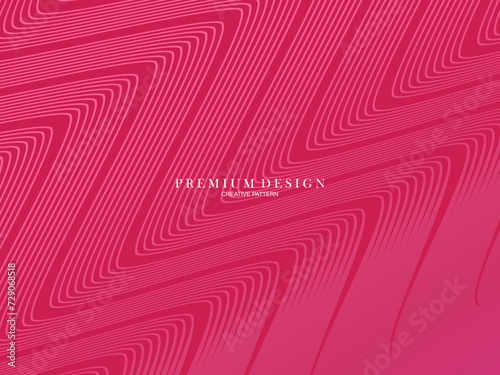 Vector illustration of bright color abstract pattern background with line gradient texture for minimal dynamic cover design. Pink plaque poster template. Luxurious background with line patterns with a
