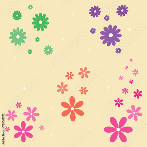 spring flower set collection icon vector illustration