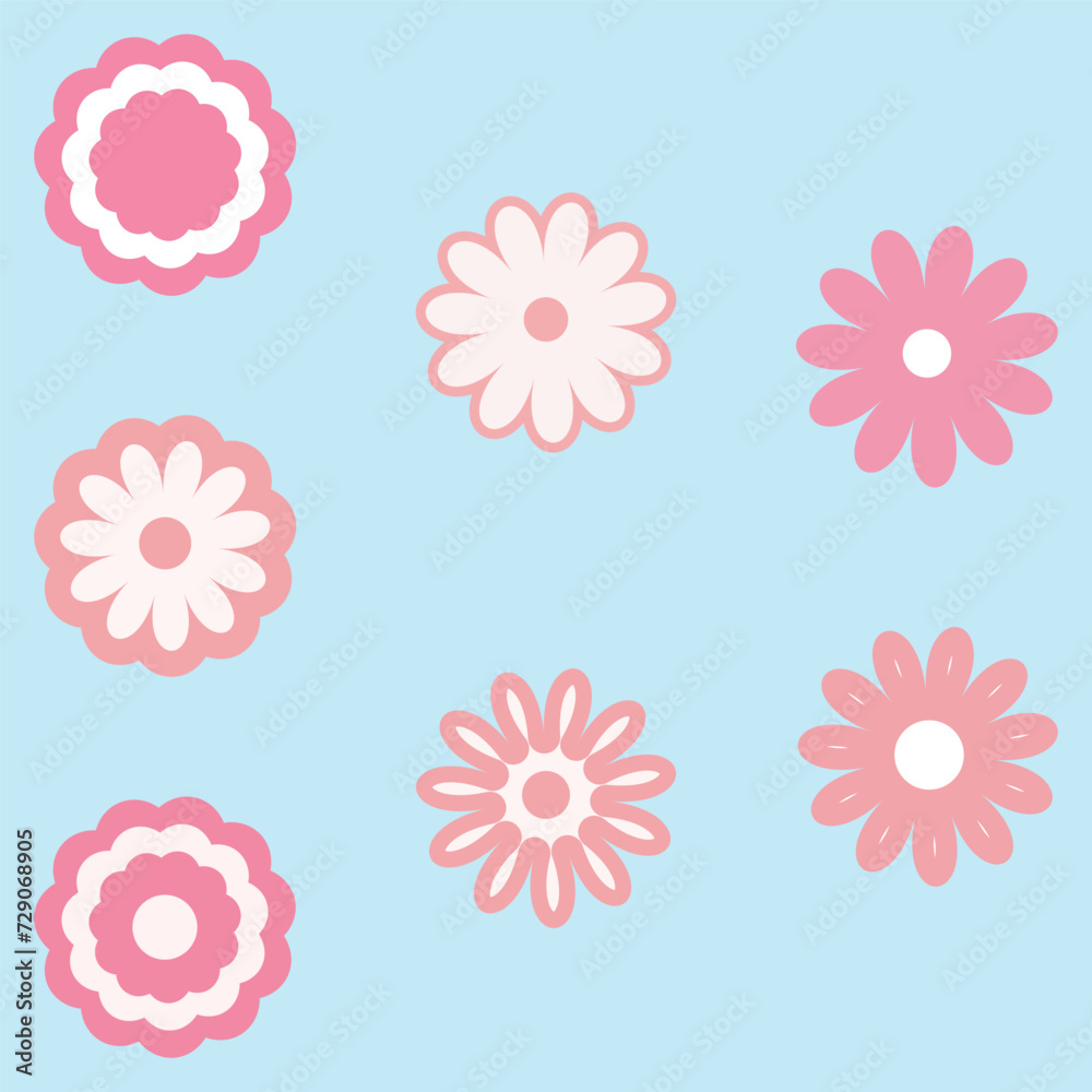 spring flower set collection icon vector illustration spring flower set collection icon vector illustration