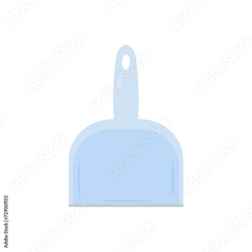 Flat vector dustpan for cleaning garbage.
The concept of cleaning, cleanliness, order, household.
Illustration isolated on a white background, eps 10.