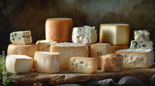 Cheese-Loaded Table, An Abundance of Farm Cheese on Display