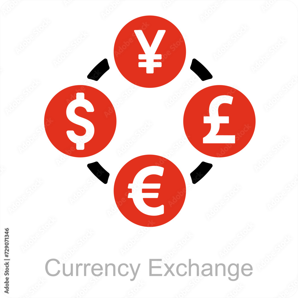 Currency Exchange and conversion icon concept Currency Exchange and conversion icon concept