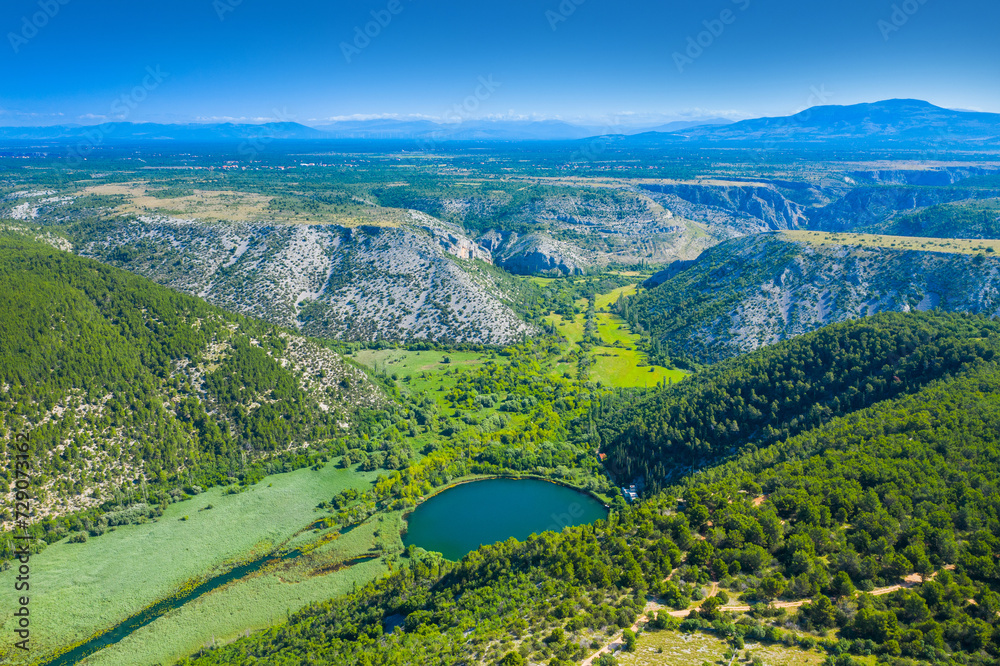 Cikola river canyon in inland Dalmatia, Croatia