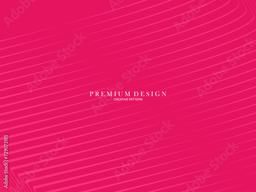 Vector illustration of bright color abstract pattern background with line gradient texture for minimal dynamic cover design. Pink plaque poster template. Luxurious background with line patterns with a