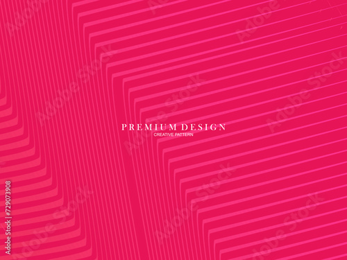 Vector illustration of bright color abstract pattern background with line gradient texture for minimal dynamic cover design. Pink plaque poster template. Luxurious background with line patterns with a