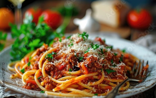 Hearty Meaty Tomato Spaghetti Feast