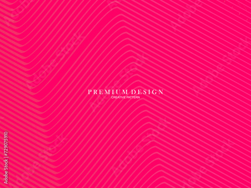 Vector illustration of bright color abstract pattern background with line gradient texture for minimal dynamic cover design. Pink plaque poster template. Luxurious background with line patterns with a