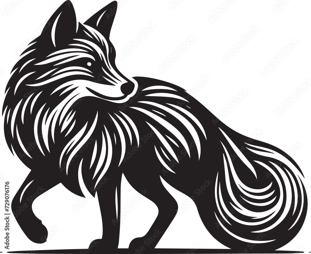 Red Fox silhouette vector isolated Red Fox silhouette vector isolated