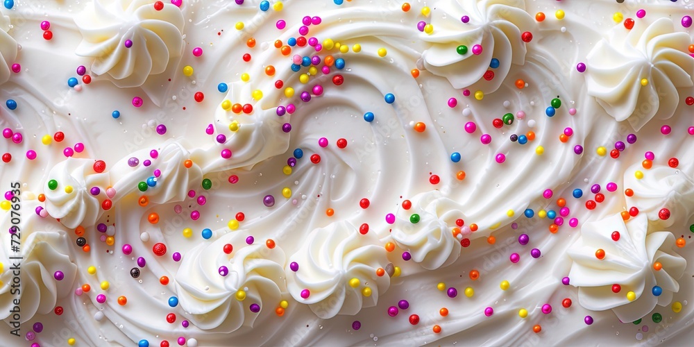 Sprinkles on frosting textured desert concept Sprinkles on frosting textured desert concept