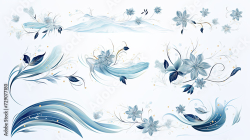 beautiful blue flowers background