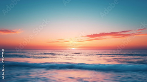 Panoramic view of the ocean as the sunset paints © Svetlana