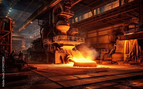 Industrial Steel Production Display