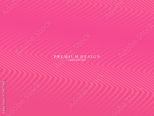 Vector illustration of bright color abstract pattern background with line gradient texture for minimal dynamic cover design. Pink plaque poster template. Luxurious background with line patterns with a
