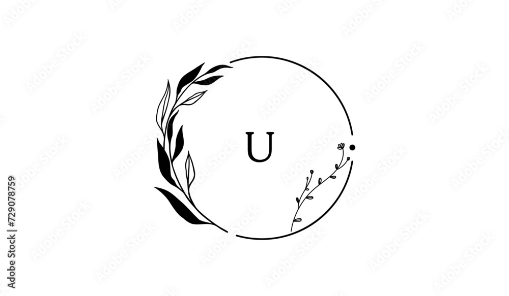 Luxury Circular Floral Alphabetical Logo Luxury Circular Floral Alphabetical Logo