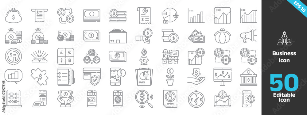 Business icons set collections.