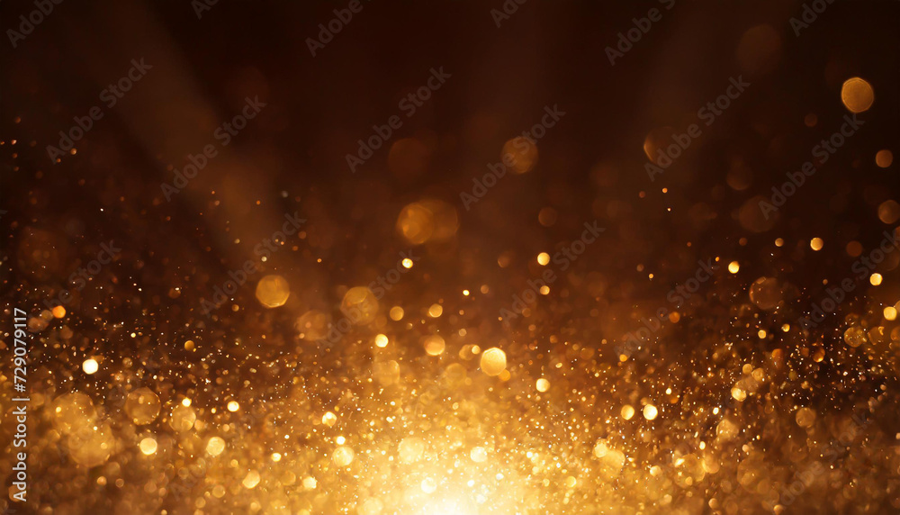 Dark brown and glow particle abstract background
