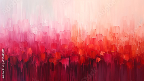 This is an abstract painting with a gradient of pink to red hues, potentially usable as a backdrop for romantic or Valentine's Day themed content photo