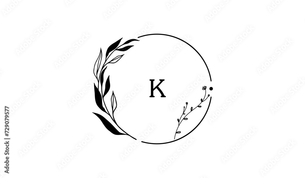 Luxury Circular Floral Alphabetical Logo Luxury Circular Floral Alphabetical Logo