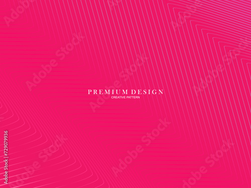 Vector illustration of bright color abstract pattern background with line gradient texture for minimal dynamic cover design. Pink plaque poster template. Luxurious background with line patterns with a