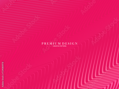 Vector illustration of bright color abstract pattern background with line gradient texture for minimal dynamic cover design. Pink plaque poster template. Luxurious background with line patterns with a