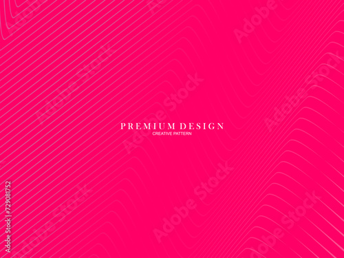 Vector illustration of bright color abstract pattern background with line gradient texture for minimal dynamic cover design. Pink plaque poster template. Luxurious background with line patterns with a