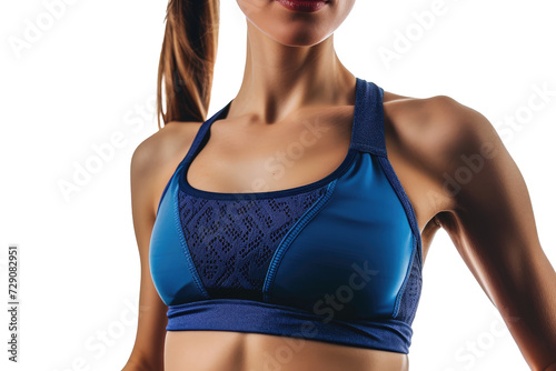Fitness woman, cut out - stock png.