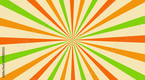 Color Retro Sunburst Seamless Abstract Design.