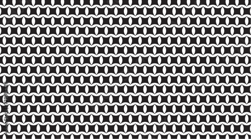 Geometric Seamless Black And White Pattern Design.