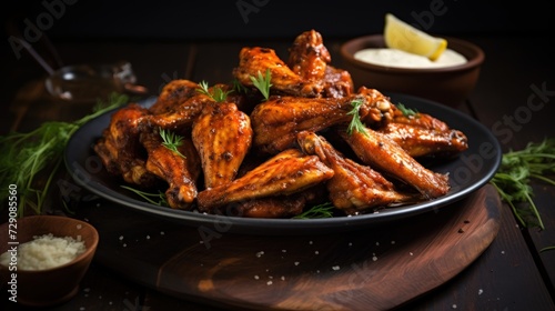 Roasted chicken wings.