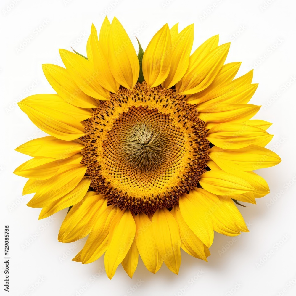 Fototapeta premium Sunflower on a white background