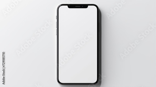 Realistic smartphone mockup white screen photo