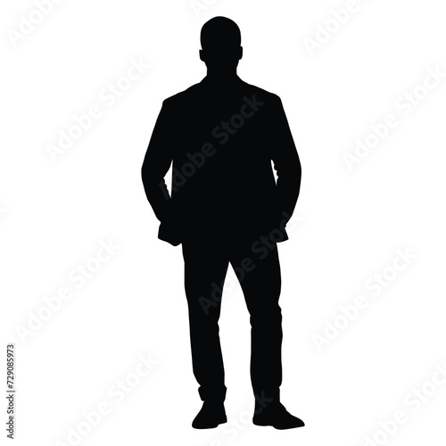 silhouette of a man on white background