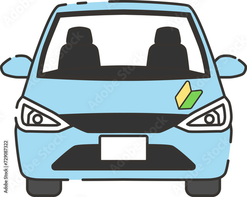 初心者マークを貼った車