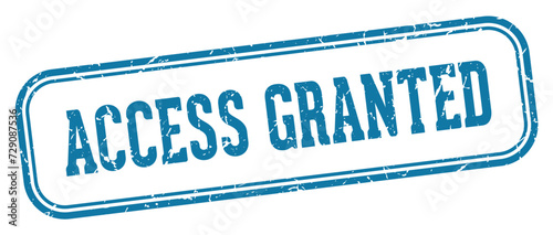access granted stamp. access granted rectangular stamp on white background